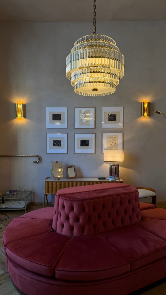 Italian collectible design interior at The Italian Collector gallery in Florence.